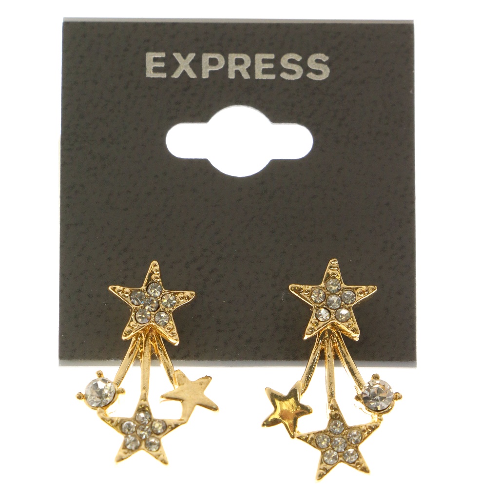 Express Shooting Star Post-Earrings Gold Nwt 14$